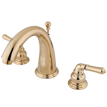 Kingston Brass 8" Widespread Bathroom Faucet, Polished Brass KS2962